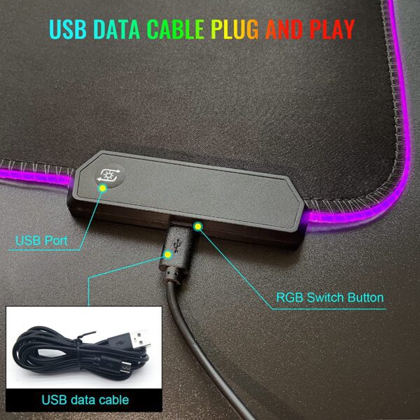 موس پد گیمینگ RGB سایز Extra Large