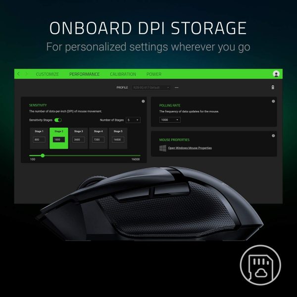 موس گیمینگ ریزر مدل ‌Basilisk X Hyperspeed