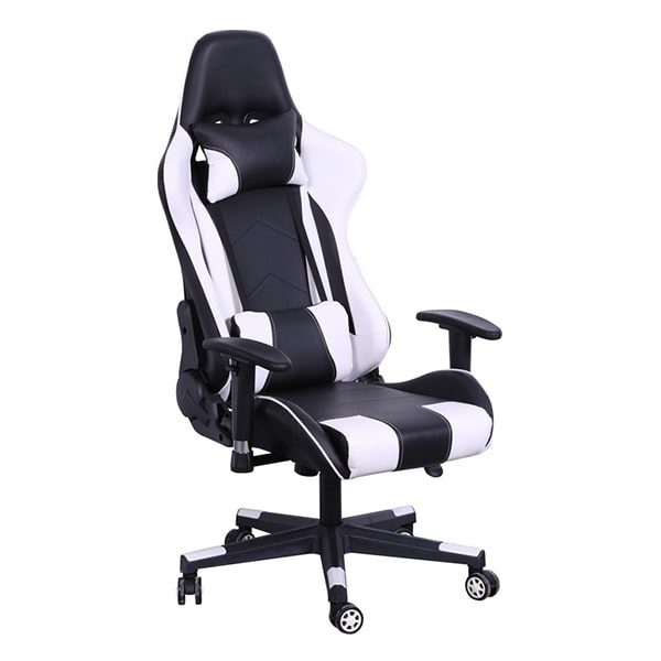 Blitzed 8000 White-Black Gaming Chair-min