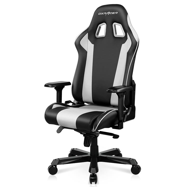 DXRacer King Series Modular Gaming Chair Extra Wide Seat Large Backrest D4000- Black & White-min (1)