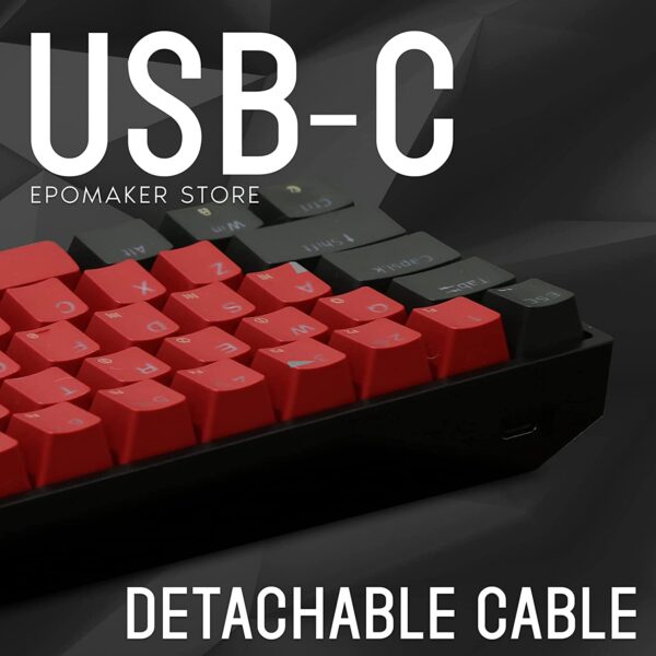 کیبورد گیمینگ EPOMAKER مدل SK61 Wine Red