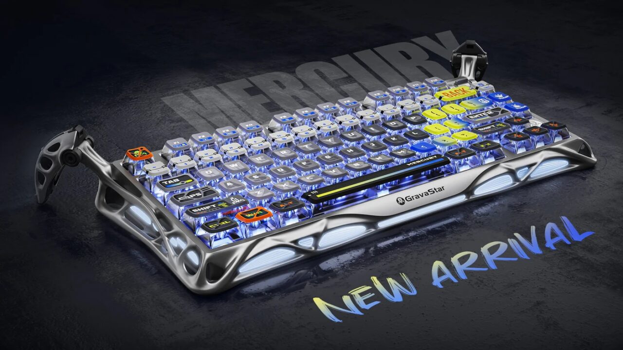 کیبورد مکانیکی GravaStar Mercury K1 Pro با سوییچ قابل تعویض